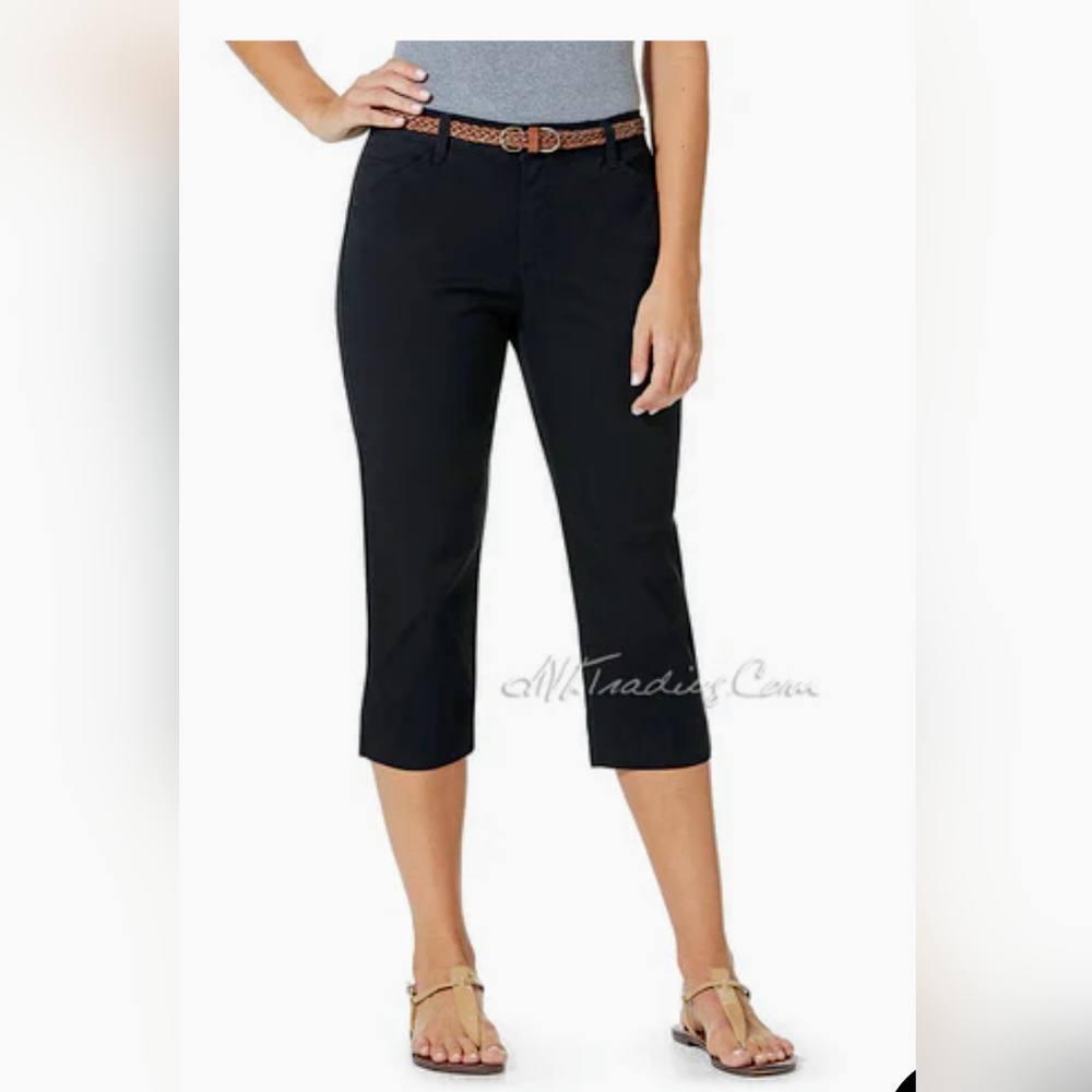 NWT Bandolino Maureen Black Capri Pants Size 6